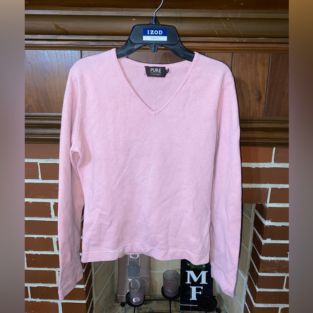 Pure Pink V-Neck Sweater